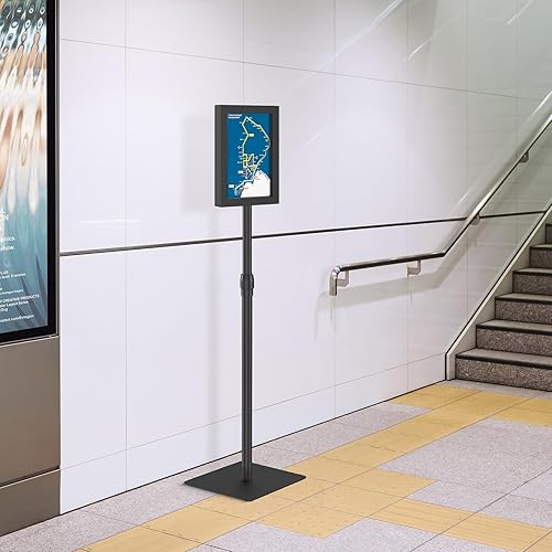 Miniatura 8 de Relx Soporte ajustable para letreros al aire libre para exhibición, soporte de letrero de piso con base para eventos comerciales minoristas de 8.5 x