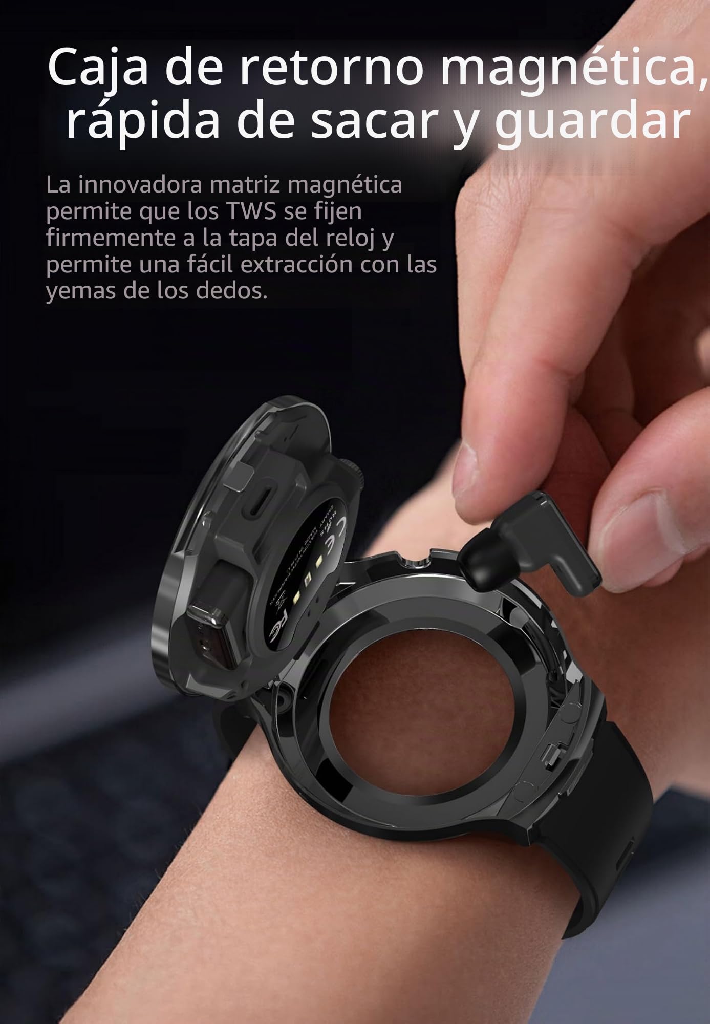 AIEK Reloj inteligente con auriculares, hacer llamadas/respuestas, monitor de sueño de frecuencia cardíaca, Siri más de 100 modos deportivos, reloj de fitness de 1.85 pulgadas para hombres y mujeres