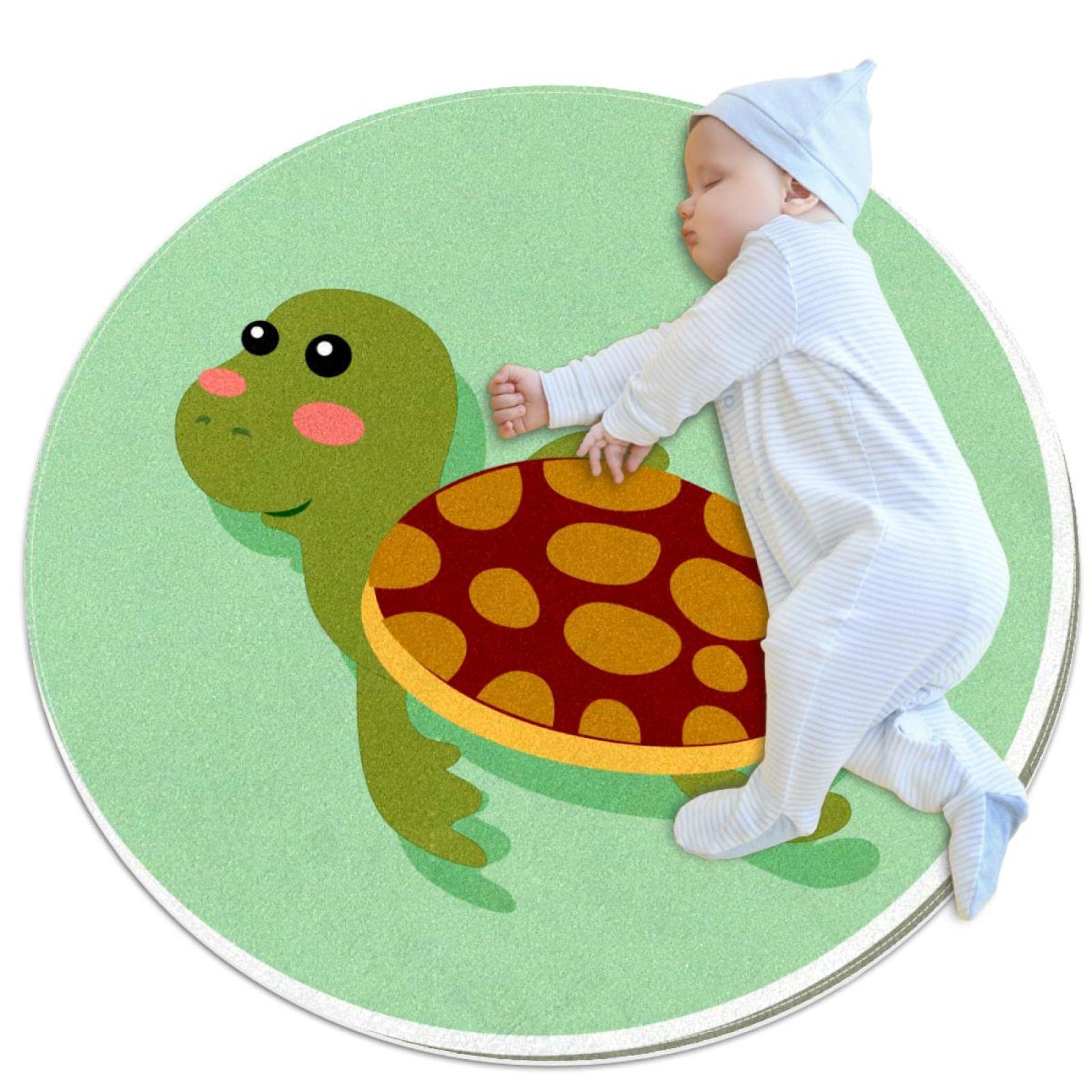Alfombra para niños de tortuga JDEZ para crear una zona de juegos en casa