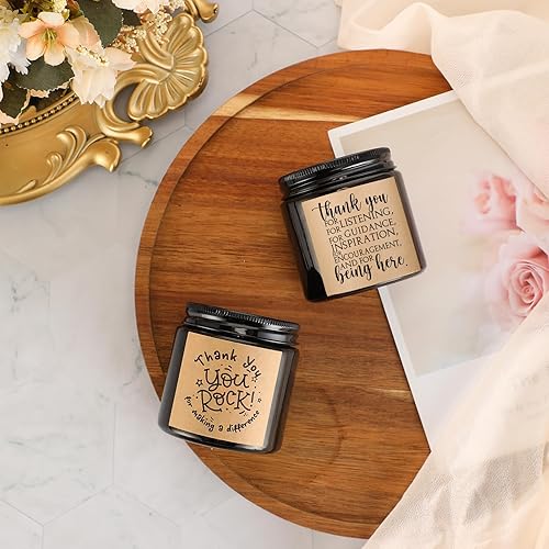 Miniatura 5 de Velas de regalo de agradecimiento de 3.5 onzas, regalo de agradecimiento a los empleados, tarro de cera de soja a granel, vela inspiradora, regalos