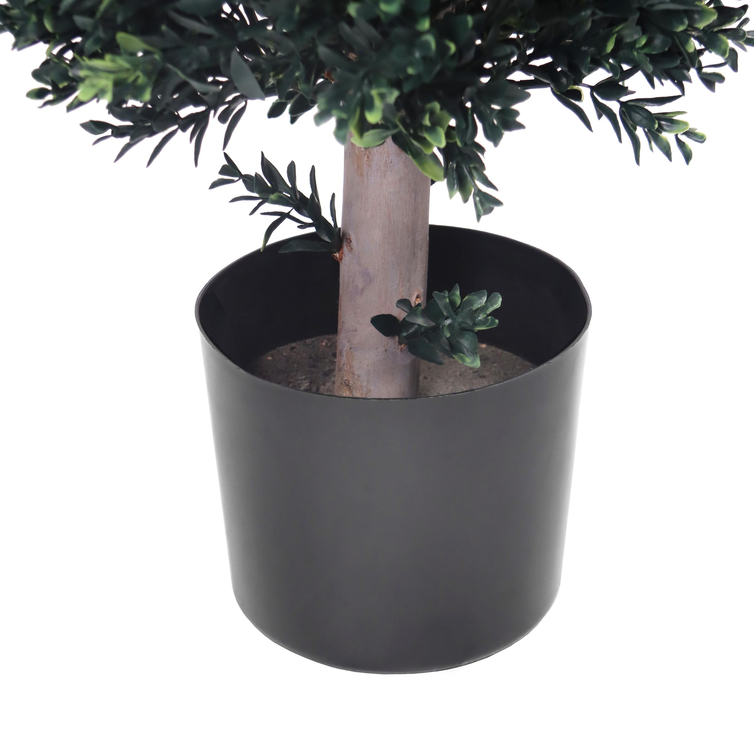 hjh OFFICE Kunstpflanze BUXUS Deko Pflanze künstlich 65 cm, pflegeleichter Kunstbaum, Indoor und Outdoor, Buchs-Baum Grün 871055