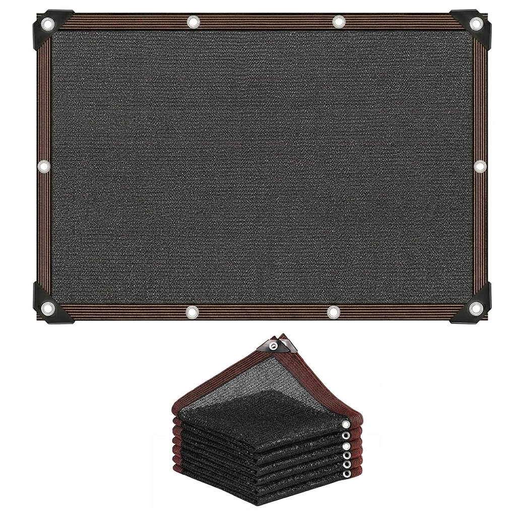 Garden Netting for Veg Patch Fine Mesh, 50% Shade Cloth Promotes Growth While Blocking Harsh Sun, Also 70/90% Densities, HDPE with Aluminum Grommets, Black 8x15m