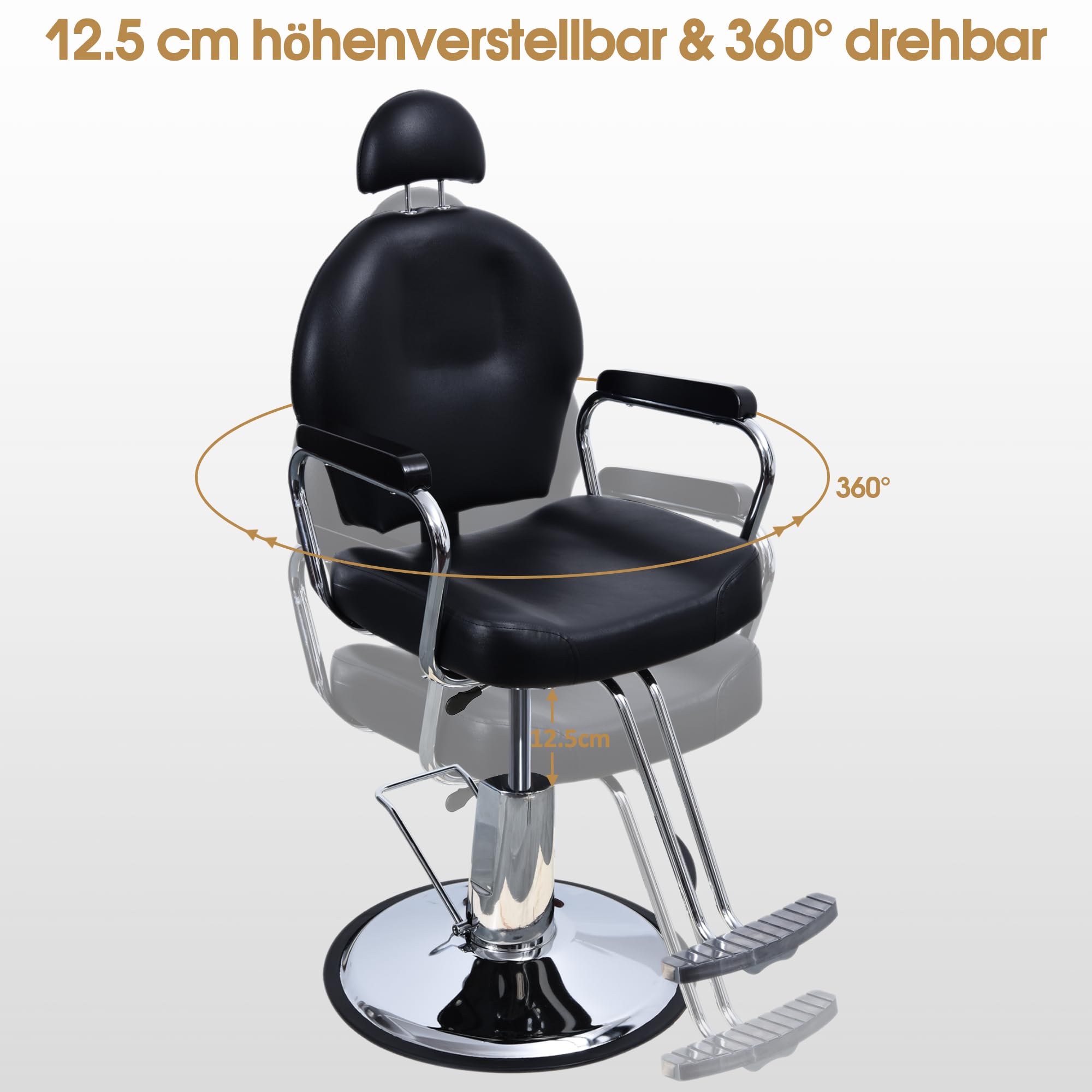 Barberpub Friseurstuhl Hydraulisch 3022BK