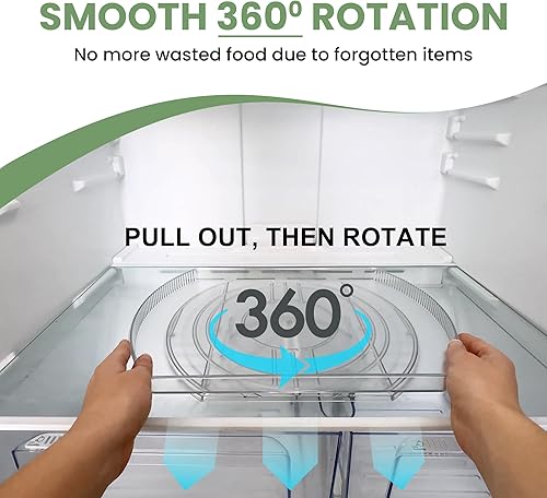 Miniatura 5 de NOSTA Home Susan Giratoria de 360° para Refrigerador | Organizador Rectangular para Refrigerador | Gabinete, Despensa, Organizadores de Refrigerador