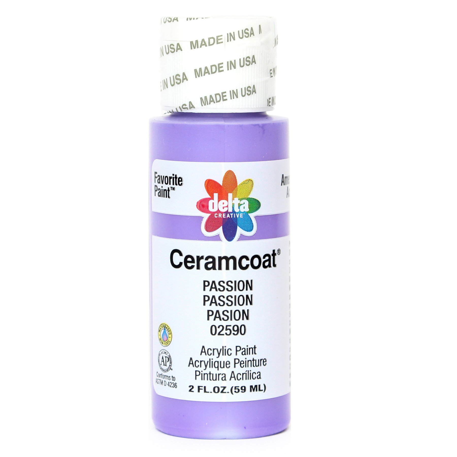Delta Creative Ceramcoat Acrylic Paint in Assorted Colors (2 Ounce), 02590 Passion
