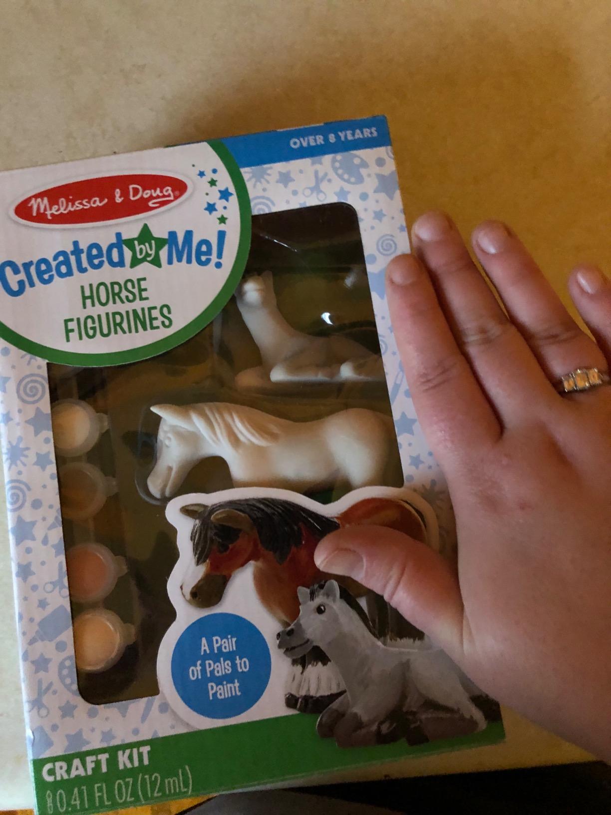 Melissa & Doug Created by Me! Dinosaur Figurines Craft Kit (2 Resin Dinosaurs, 6 Paints, Paintbrush)