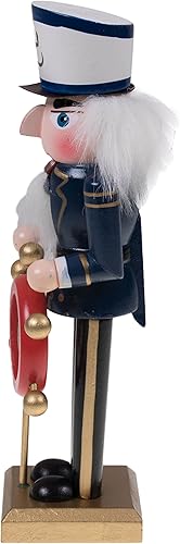 Miniatura 2 de Clever Creations Cascanueces de madera tradicional capitán de 8 pulgadas decoración navideña festiva para estantes y mesas