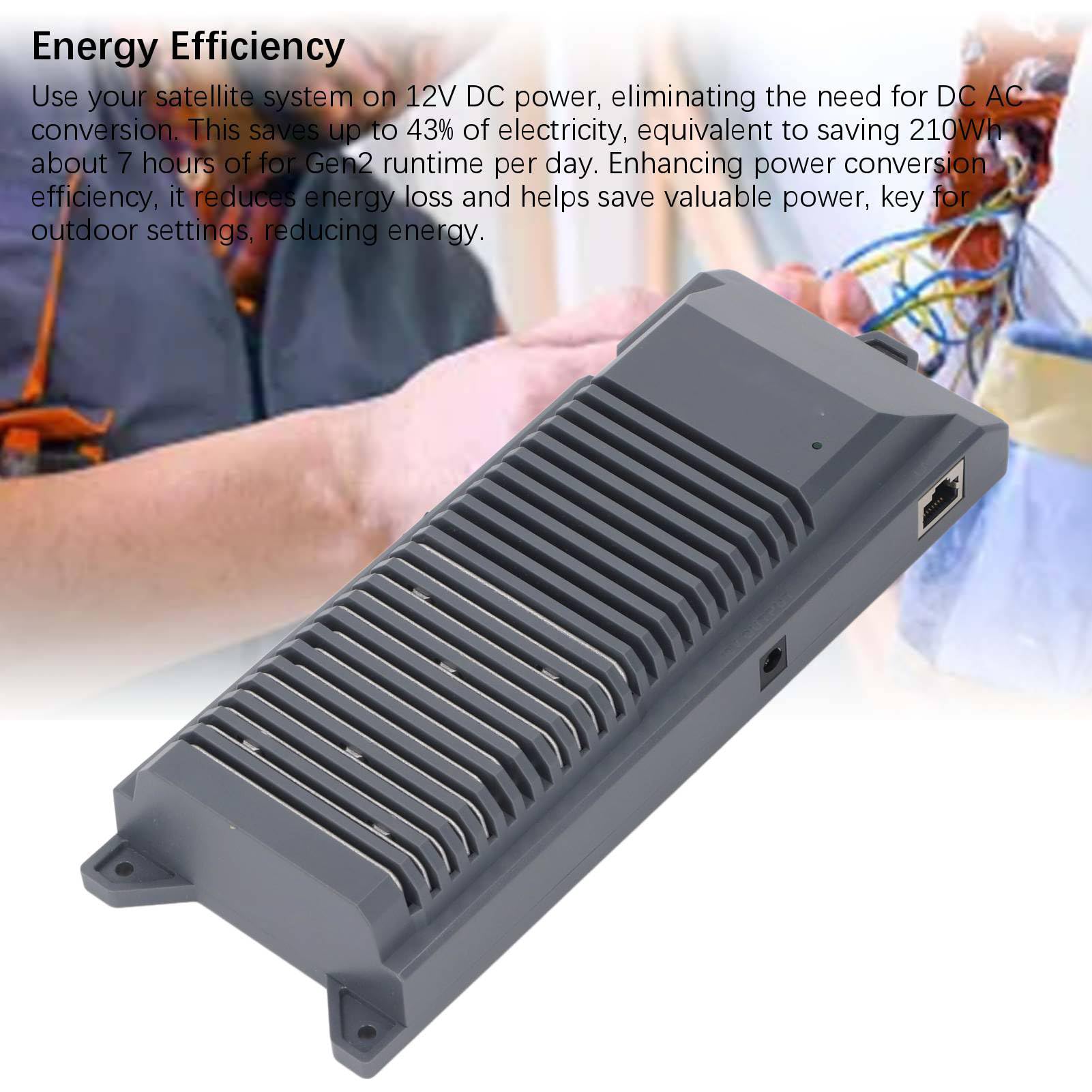 Garosa Zestaw Konwertera DC dla GEN 2 Dishy 150W GigE Wtryskiwacz POE DC10 30V do POE DC48V dla Kamperów łodzie Off Grid Konfiguracje Solarne