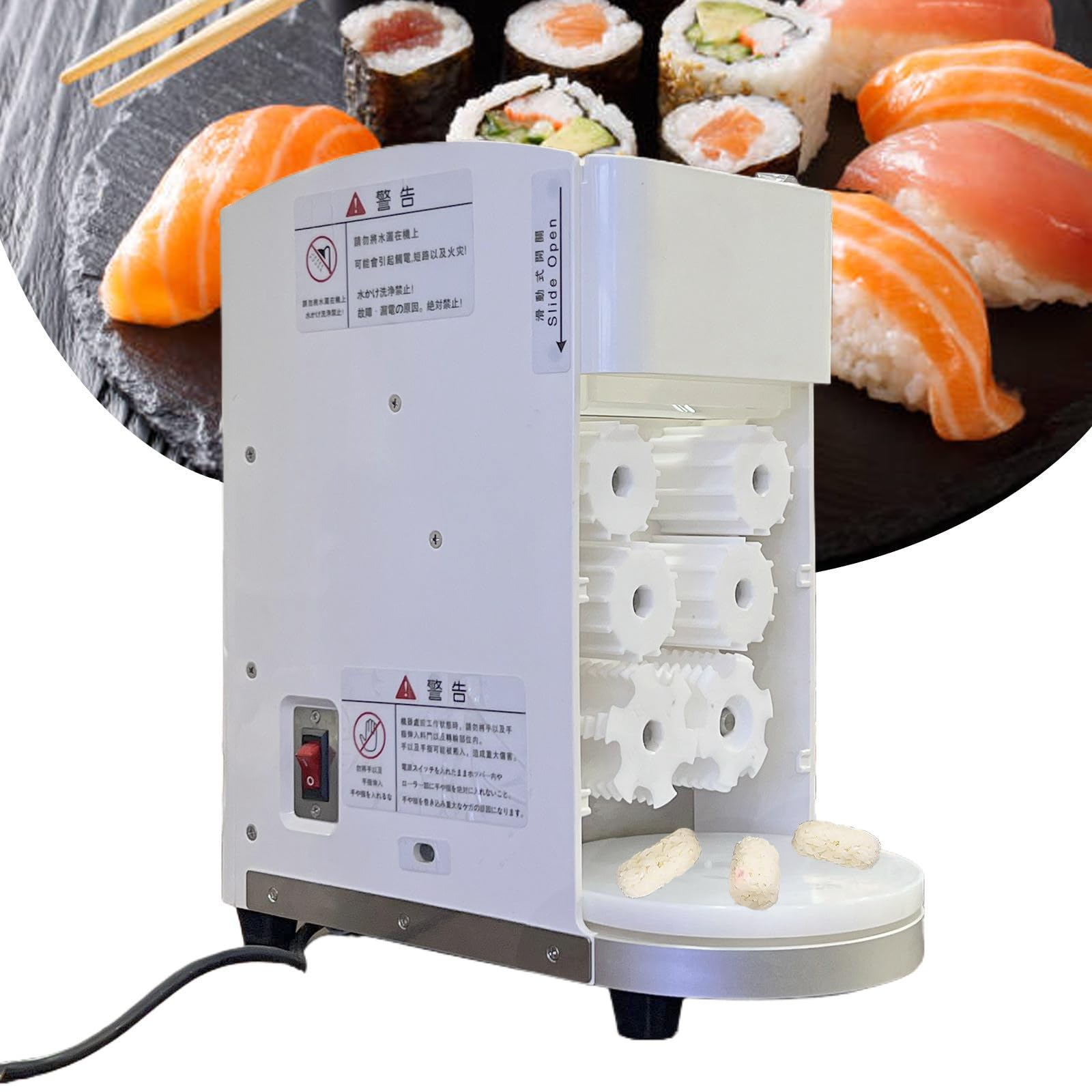 YXZQLOZ Automatic Japanese Hand-Pressed Sushi Maker, Upgraded Sushi Maker Machine, For Making Various Japanese Nigiri Sushi, Gunkan-maki