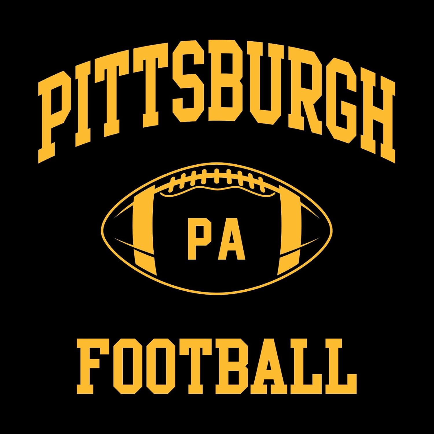 Pittsburgh Classic Football Arch American Football Team Sports Hoodie - Medium - Black