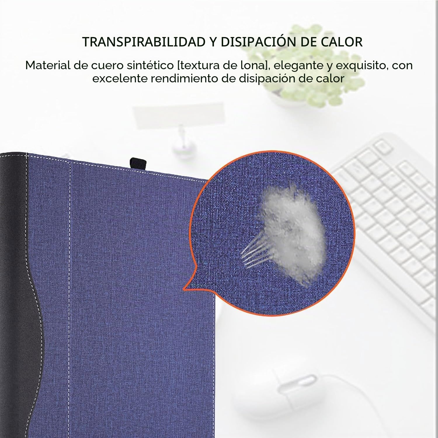 Funda para portátil Samsung Galaxy Book 4/5 Pro 360 y Book4 Ultra y Book 4 Pro/Edge, funda protectora 2 en 1 de piel sintética con soporte para bolígrafo (azul)