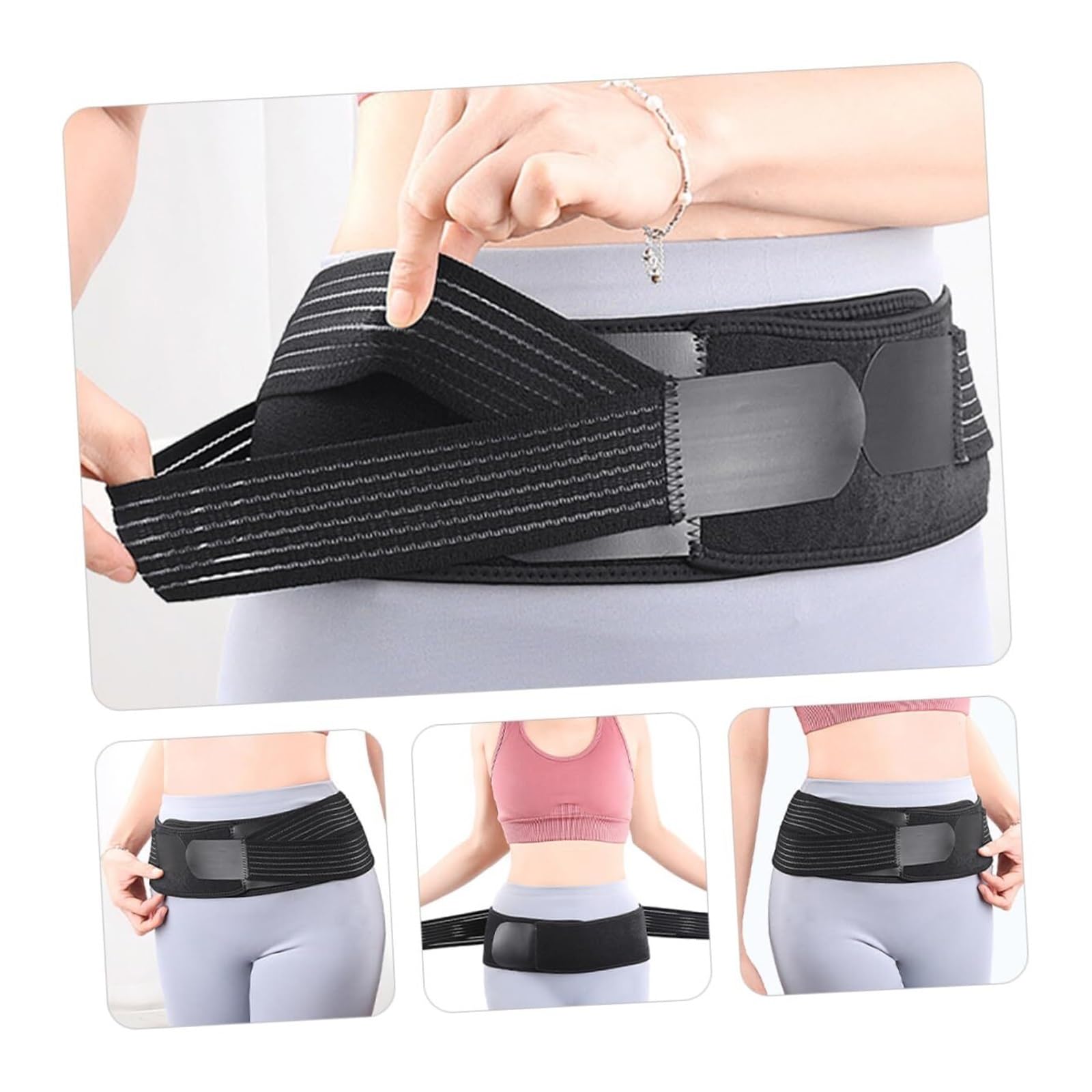 Faja Lumbar 2 Vendajes De Protección For La Espalda For Entrenamiento Deportivo Cintura Soporte Cinturón(S)