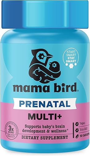Miniatura 1 de Best Nest Wellness - Mama Bird Postnatal -Vitamina posnatal, una vez al día, hecha con alimentos enteros, mezcla orgánica, L-metilfolato (ácido