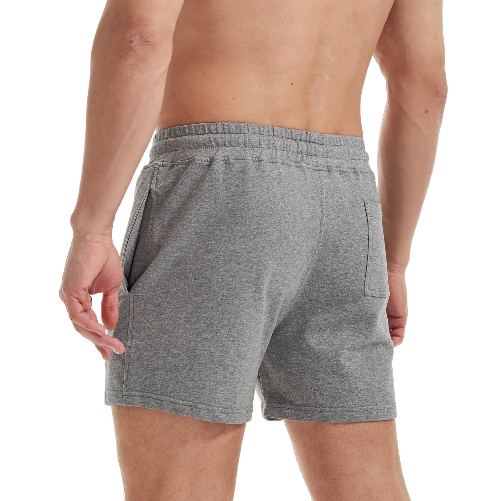 AIMPACT Short d'entraînement pour homme en coton de 12,7 cm avec poches