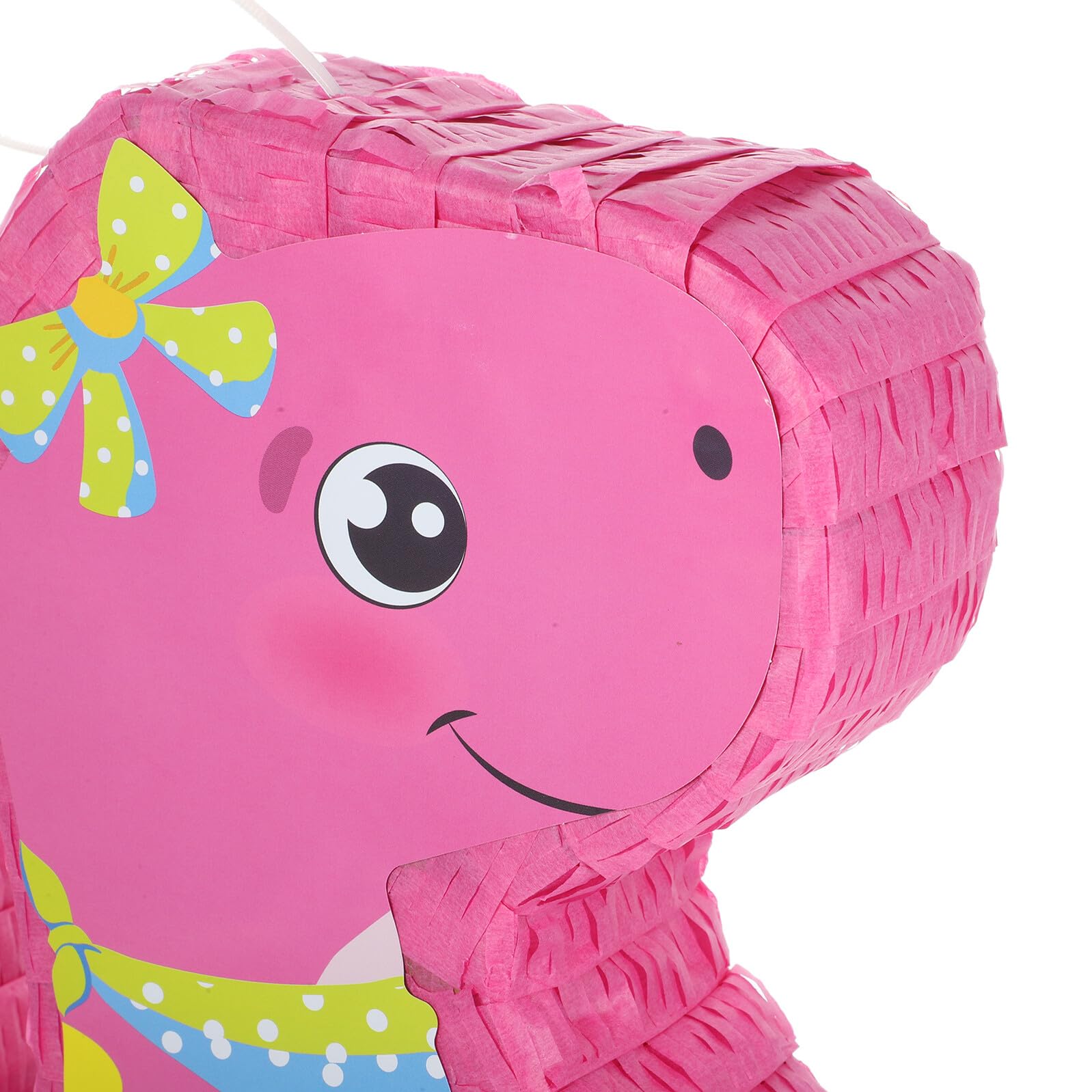 Rosa Dinosaurier Piñata aus Papier für Kindergeburtstag
