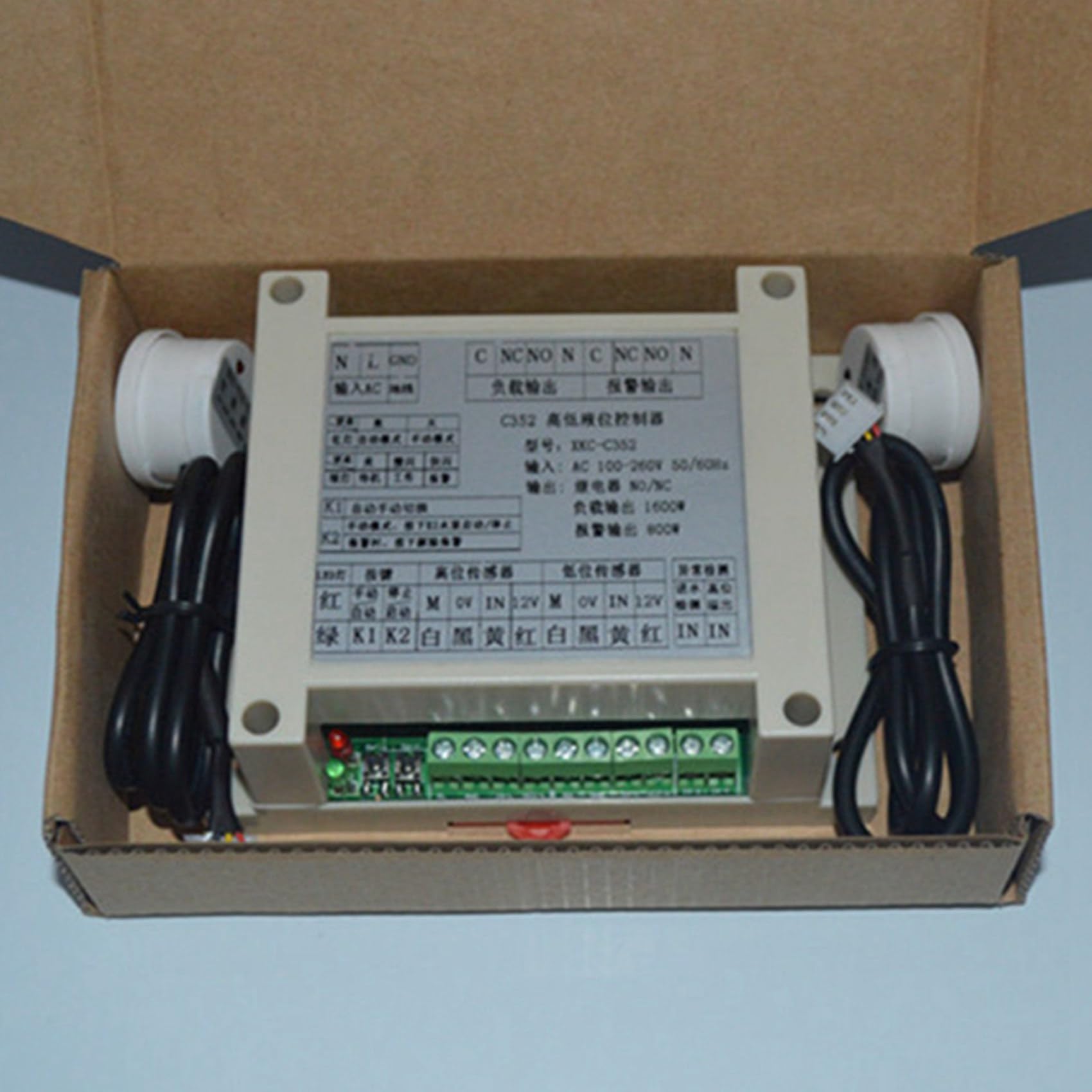 3X Regulador Inteligente para Alto y Bajo de Líquido con 2 Módulos de Sensor Sin Contacto Control Automático Líquido Agua
