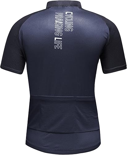 Miniatura 10 de sponeed - Jerséis de ciclismo para hombre tops camisas de ciclismo manga corta atuendo de ciclismo chaqueta de ciclismo de cierre completo con