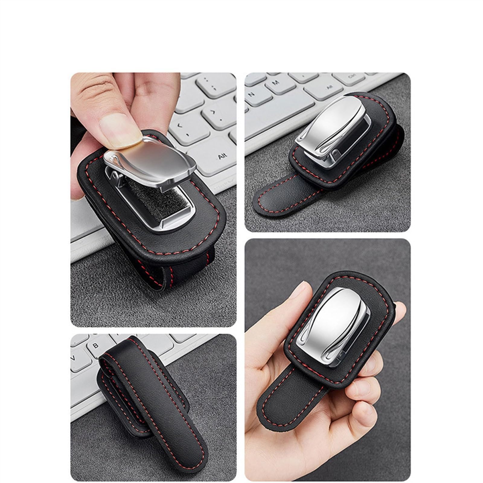Supporto per Occhiali da Visiera per Auto per O&pel per Zafira Occhiali da Sole Portatili per Auto Clip Accessori Interni