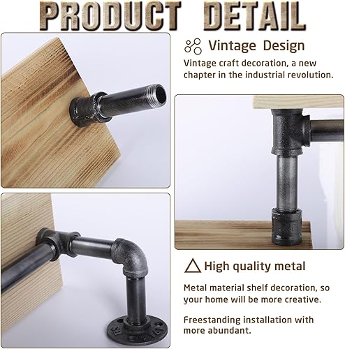 Miniatura 7 de Estantería industrial para tuberías con estilo, diseño de estantes de tubería, montaje en pared, solución de almacenamiento versátil que ahorra