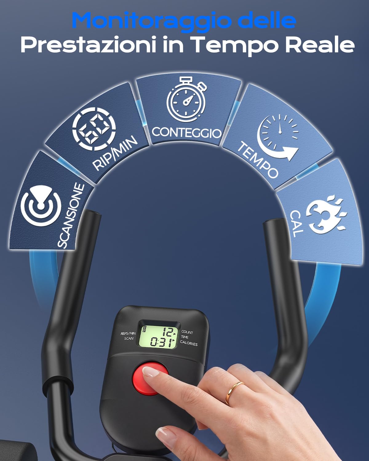 Dskeuzeew Allenatore Addominale Regolabile per Palestra Domestica, Macchina per Addominali con Schermo LCD e Fasce di Resistenza, Attrezzo Addominale Pieghevole, Portata Massima 150 kg