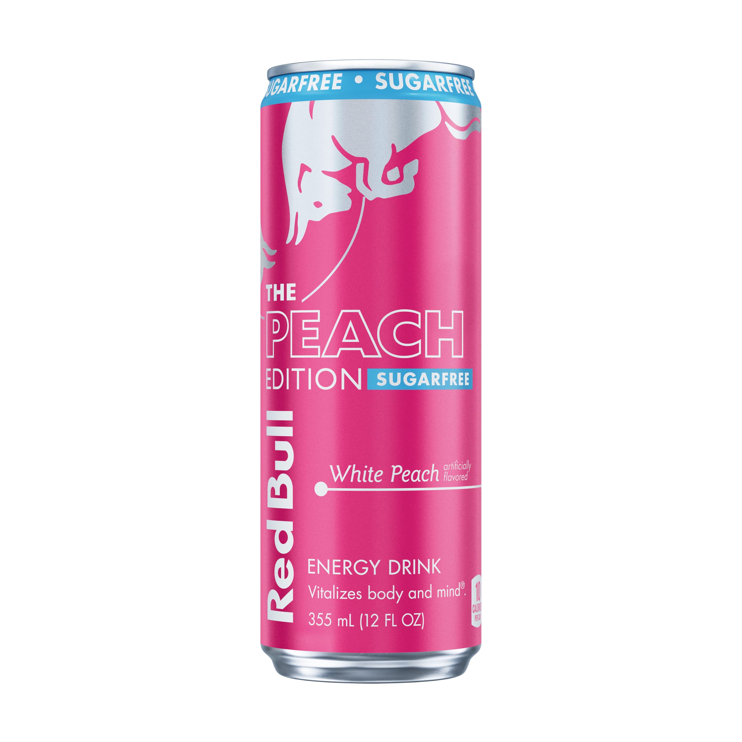Peach Edition Sugarfree Energy Drink, White Peach, 12 fl. oz. can, with 114mg Caffeine, Taurine & B Vitamins