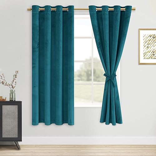 Miniatura 99 de DWCN Cortinas de Terciopelo - Cortinas de Ventana que Oscurecen la Habitación y Bloquean la Luz para Cuarto de Bebé, Dormitorio, Sala de Estar,