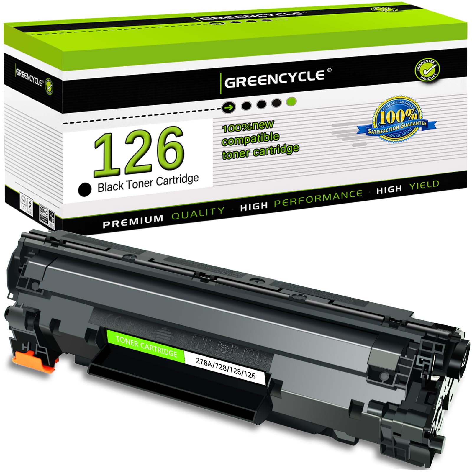Amazon | Greencycle 1パック汎用Canon 126 3483b001のブラックトナー