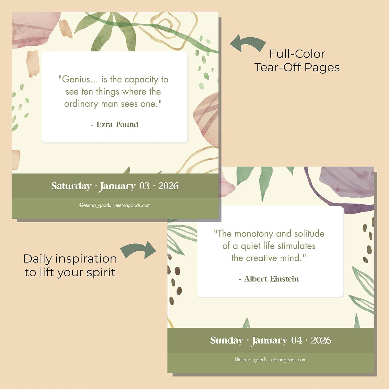 2026 Motivational Calendar | Includes 365 Positive Quotes and Affirmations, Enjoy a Whole Year of Inspirational Quotes, Phrases & Affirmations for Success, Happiness & Personal Growth - Image 3