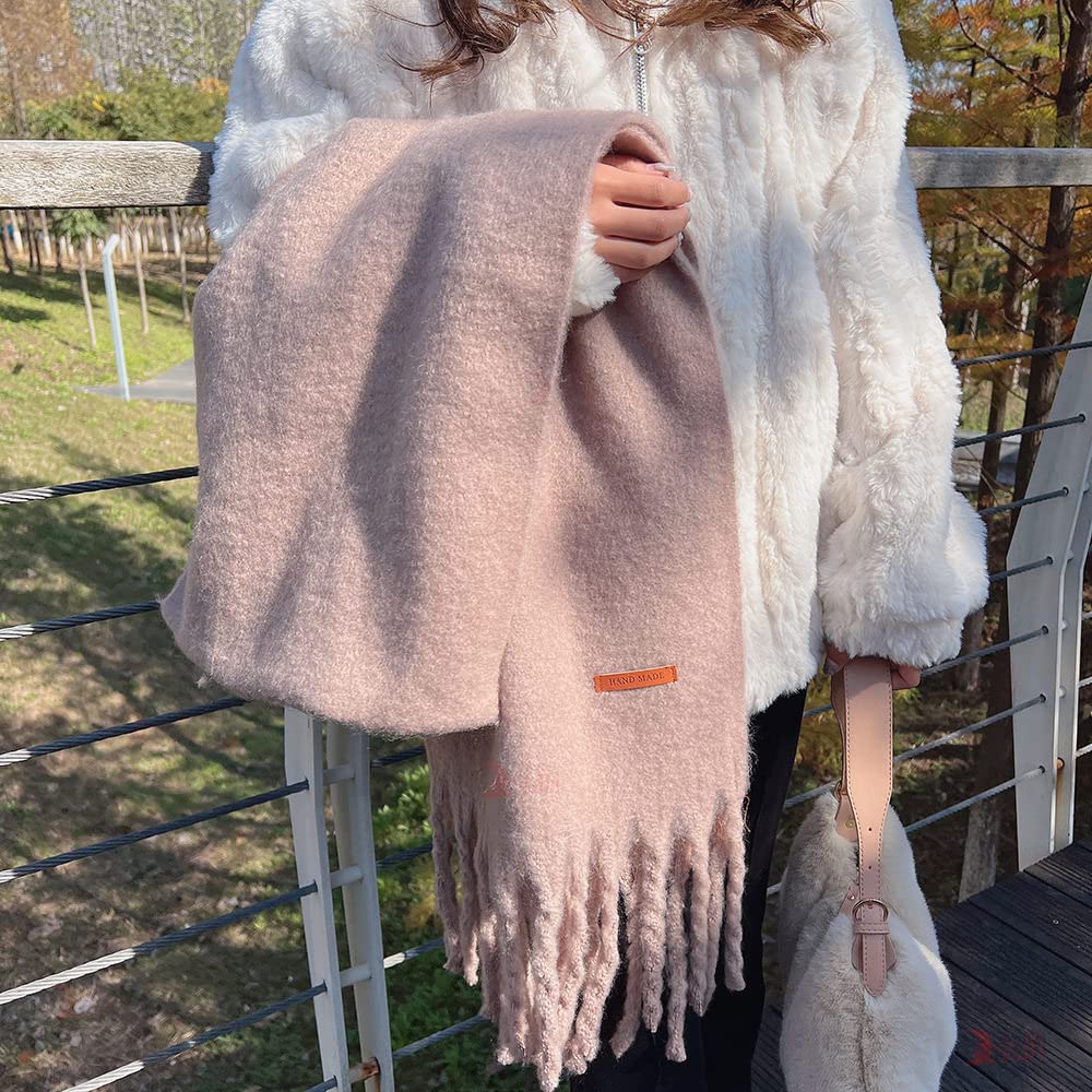 Wpamlrta Sciarpa morbida con nappe, scialle al tramonto in cashmere