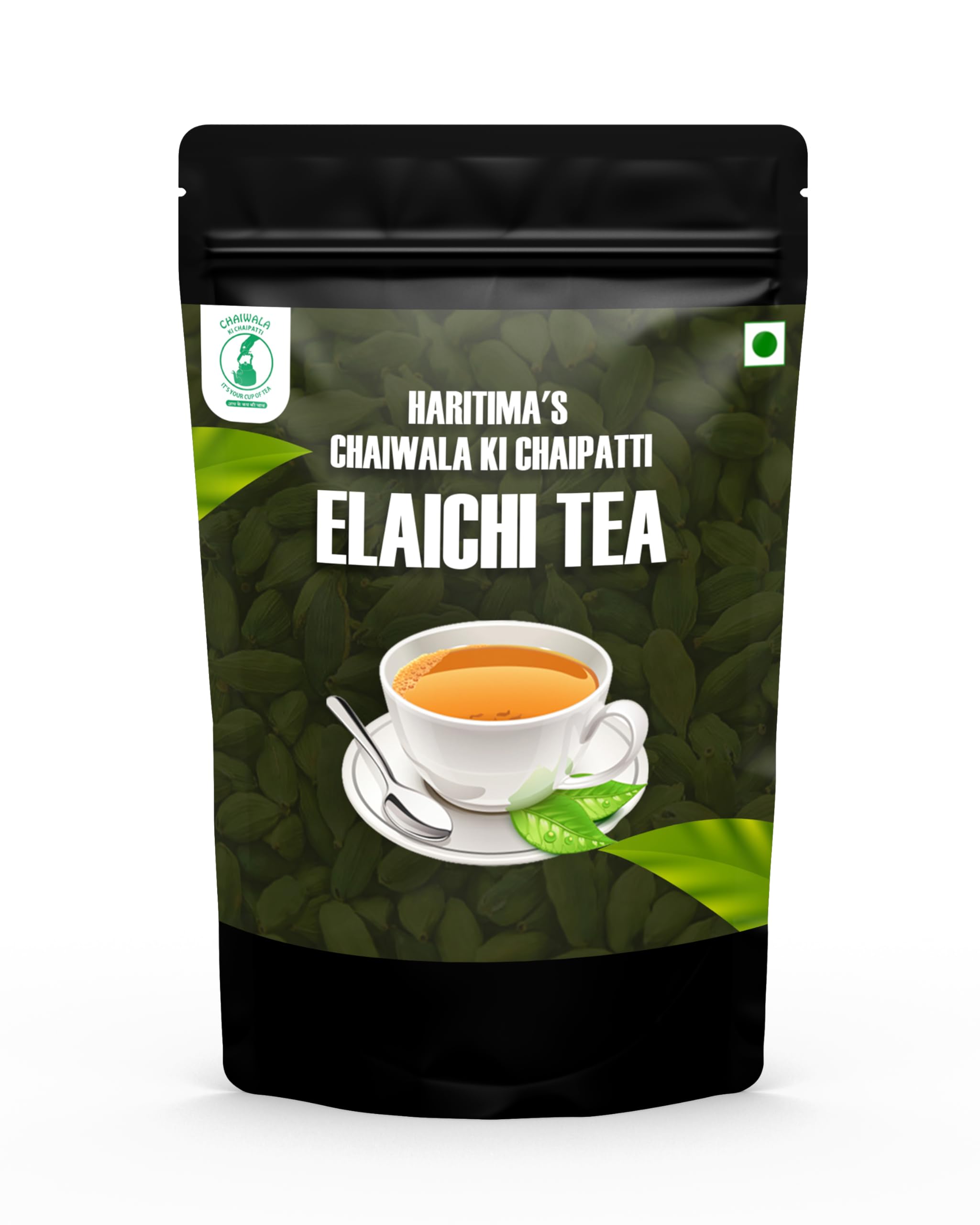 Haritima Chaiwala Ki Chaipatti Elaichi Flavoured Tea Blend of Assam Black Tea and Cardamom Powder Refreshing Aroma Rich Flavour Perfect Anytime Chai - 250gm