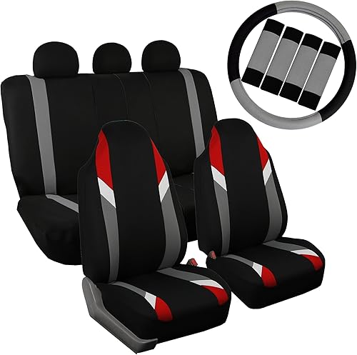Funda de asiento de auto morderna de alta calidad. Apta para la mayoría de autos, camiones, SUV, o Van FH GROUP FB133102.