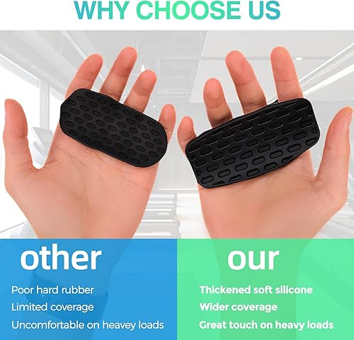 Miniatura 4 de Puños de gimnasio para levantamiento de pesas 2025 empuñaduras de levantamiento de pesas de silicona suave para hombres y mujeres, guantes de