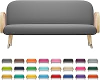 Vista 17 de MoNiBloom Funda para futón de tamaño Queen, elástica, sin brazos, funda para sofá sin brazos, protector de muebles, duradera y lavable, con Cereza