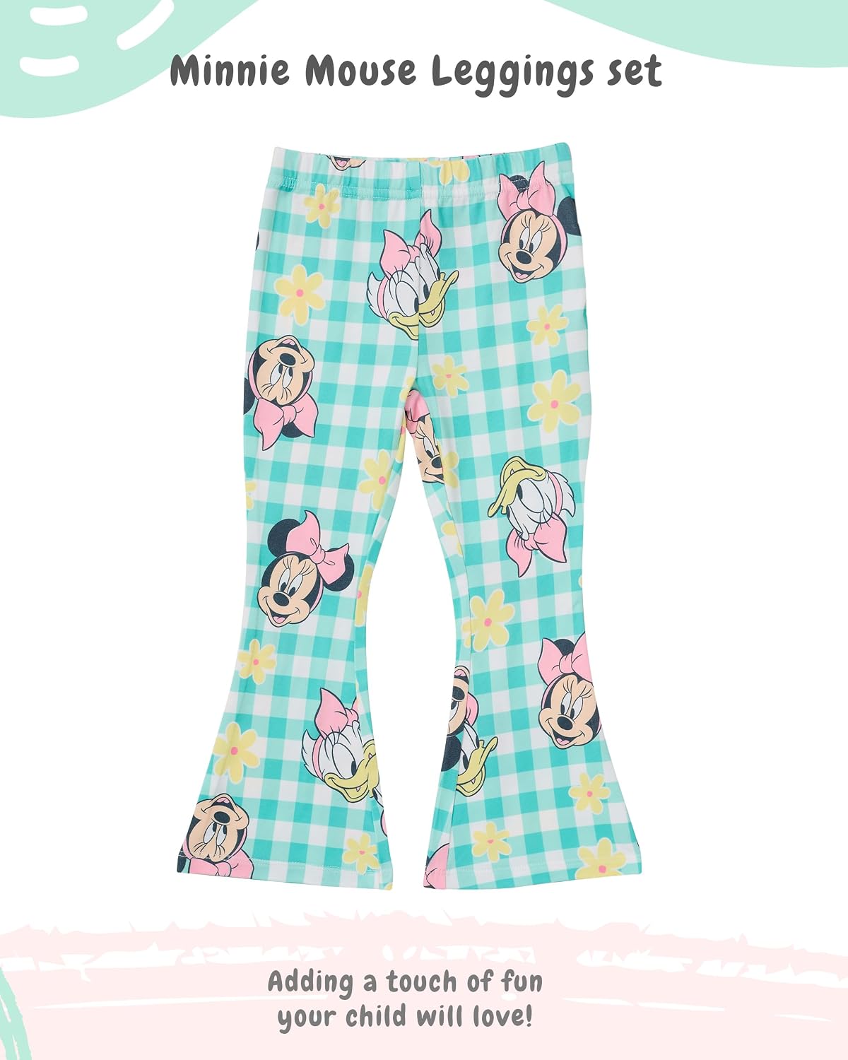 Disney Minnie Mouse Girls Bell Bottom Pants 2 Pack