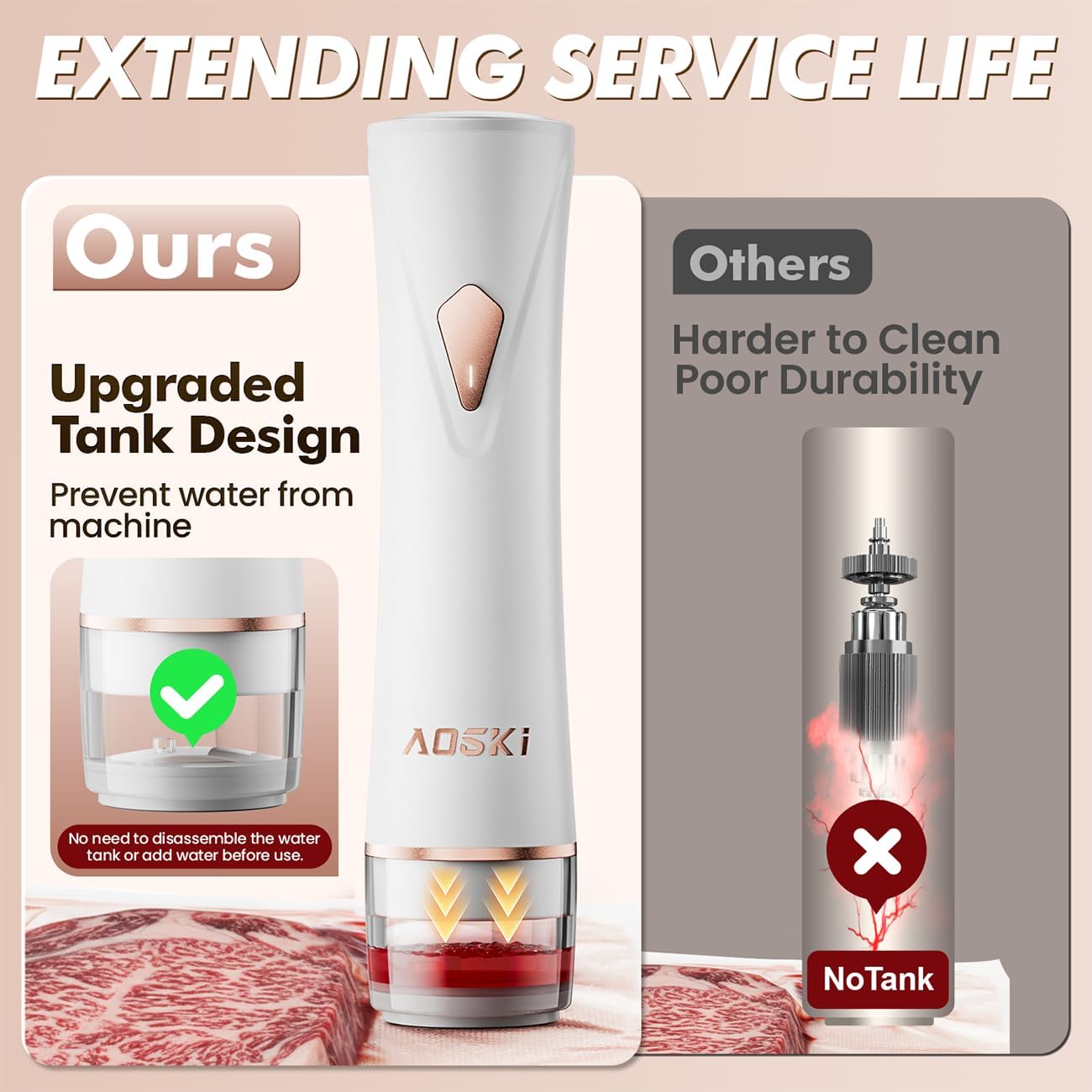 Compact Vacuum Sealer for Food Sealer: Handheld Portable Vacuum Sealer Machine for Food Storage, Rechargeable Food Vacuum Sealing for Kitchen Travel Fridge Meal Prep, Gifts for Mom, Wife, Chef & Home - Image 3