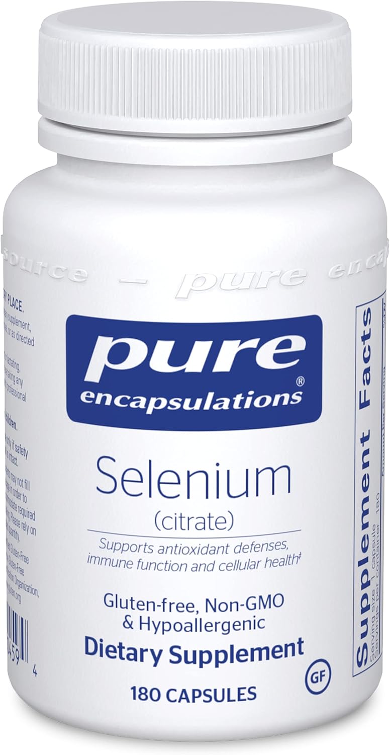 Pure Encapsulations - Selenium (Citrate) - Hypoallergenic Antioxidant Supplement for Immune System Support - 180 Capsules : Health & Household