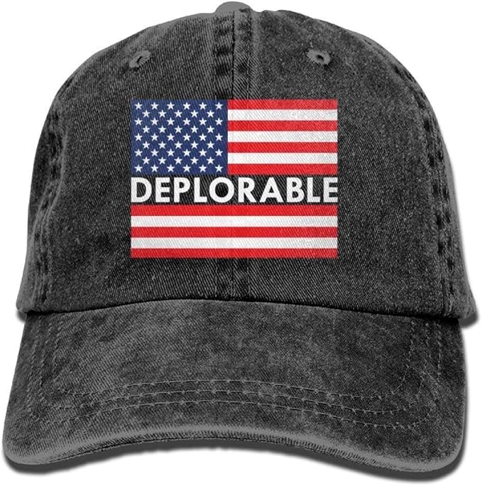 Deplorable American Flag Denim Hat Adjustable Male Casual Baseball Hats