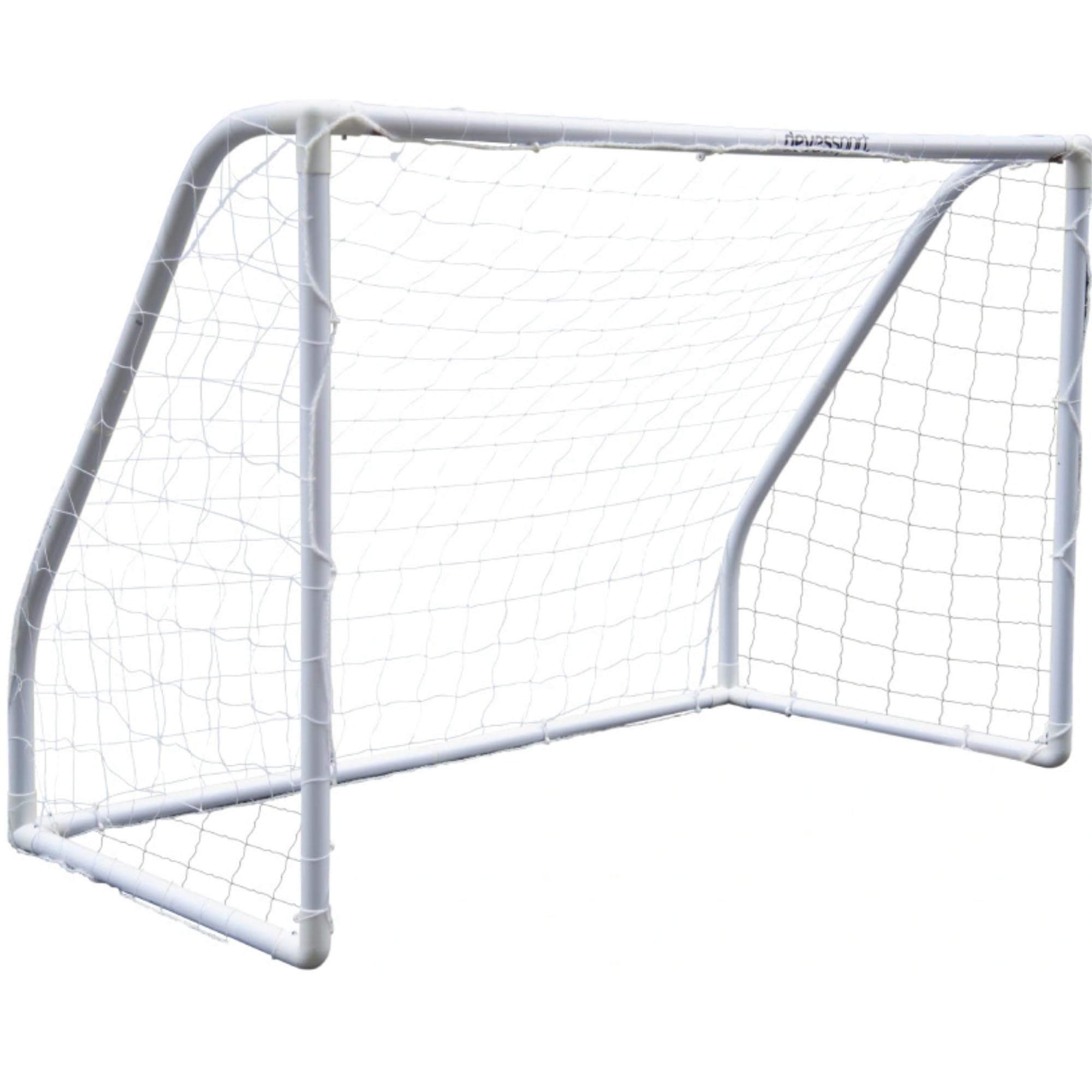 DEVESSPORT Portería de Fútbol para Niños | Portería de Fútbol de PVC 180x91x120 cm | Portería Resistente para Jardín y Exterior