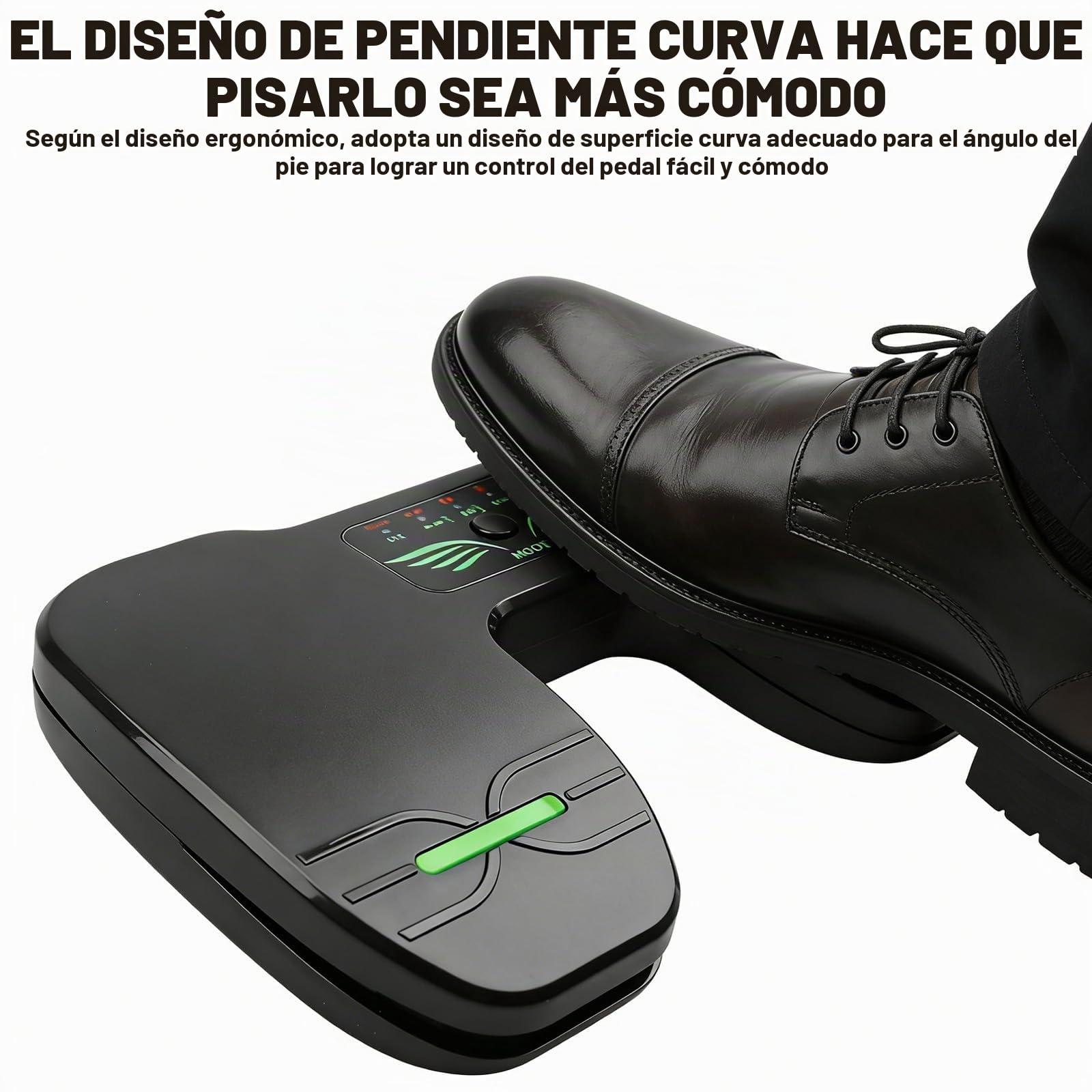 Pedal de giro de página Bluetooth, pedal de giro de página inalámbrico, interruptor de pie multifuncional, controlador de lectura de música recargable para tabletas, teléfonos inteligentes (negro)