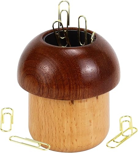 Miniatura 8 de Buqoo Accesorios de escritorio de rayas rosas de mármol soporte magnético con 100 clips de papel, 1.102 in, para suministros de escritorio,