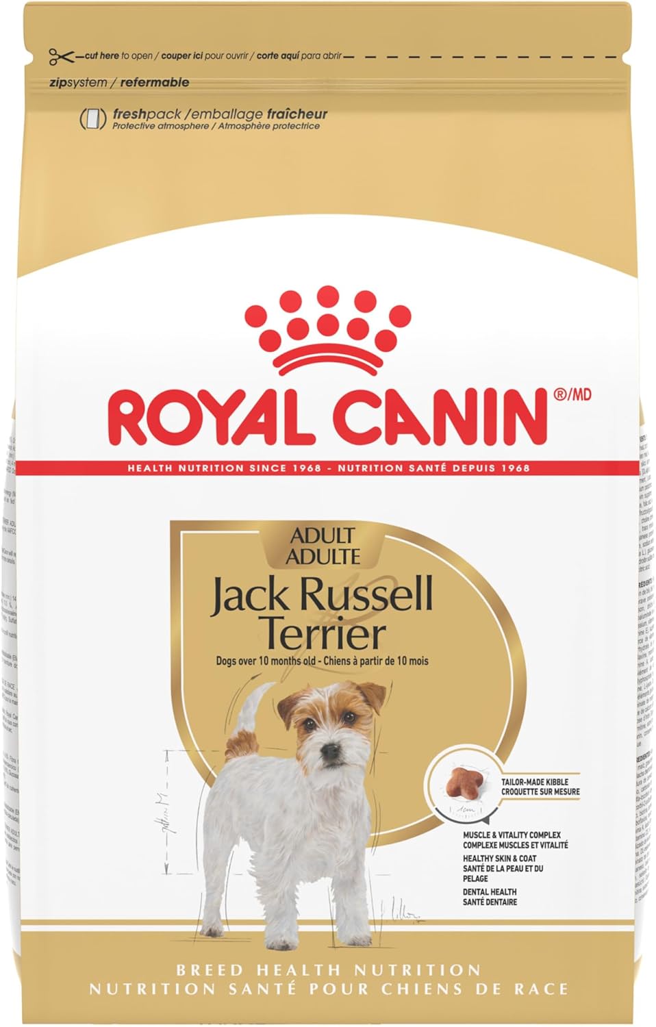 Royal Canin Breed Health Nutrition Jack Russell Terrier Adult Dry Dog Food, 10 lb Bag