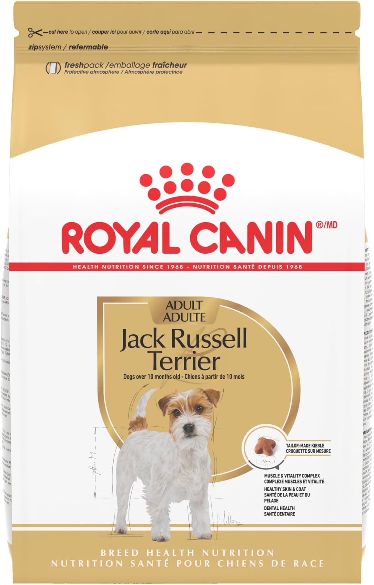 Royal Canin Breed Health Nutrition Jack Russell Terrier Adult Dry Dog Food, 10 lb Bag