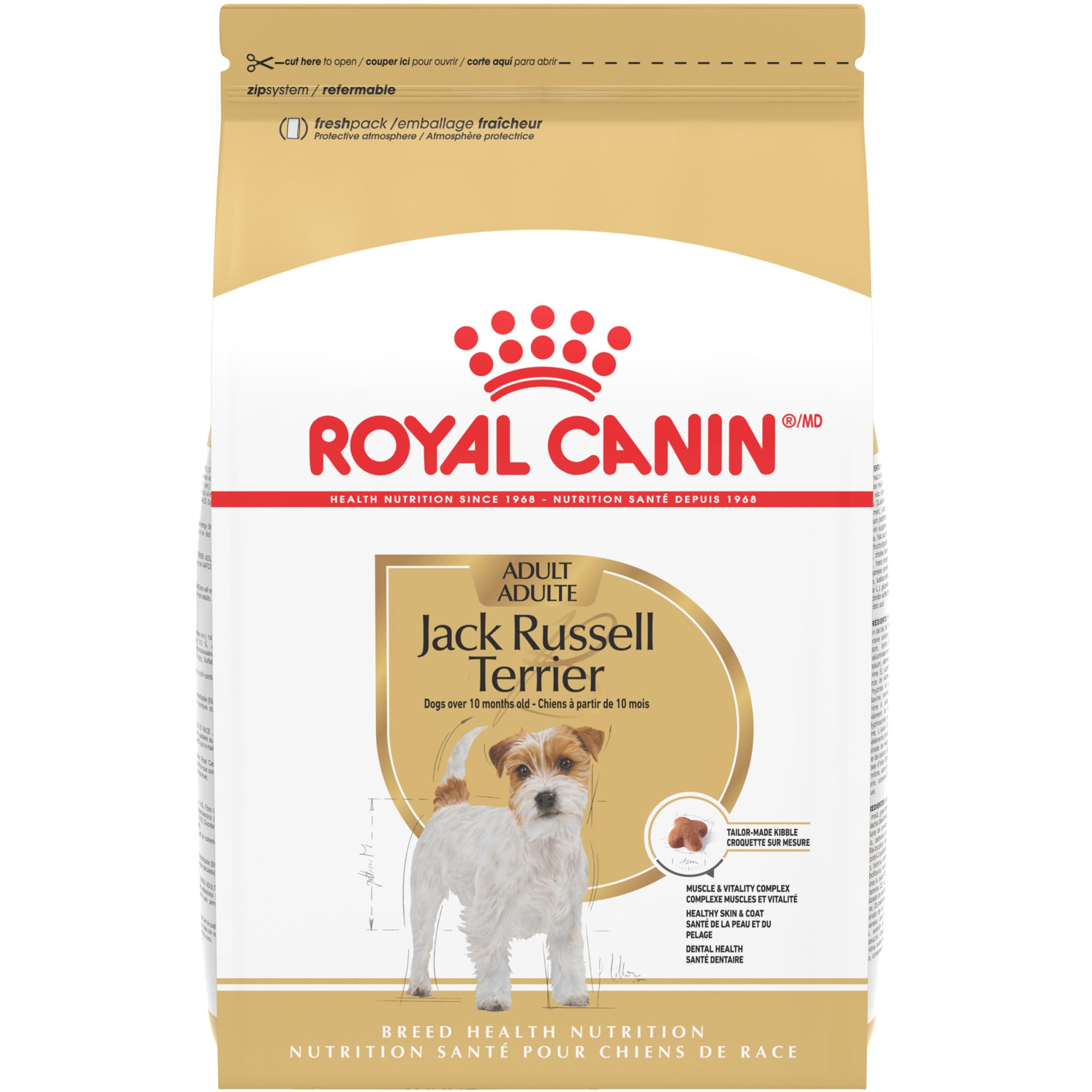 Royal Canin Breed Health Nutrition Jack Russell Terrier Adult Dry Dog Food, 10 lb Bag