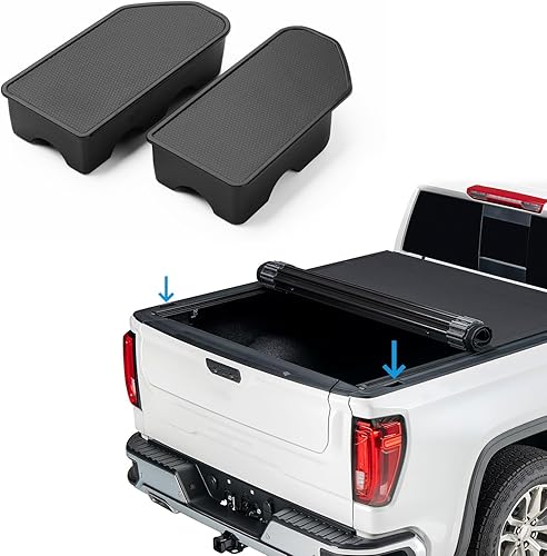 Shademax Fundas de bolsillo para estaca de ajuste personalizado para GMC Sierra y Chevrolet Silverado 2019-2020 tapones de agujero para barandilla