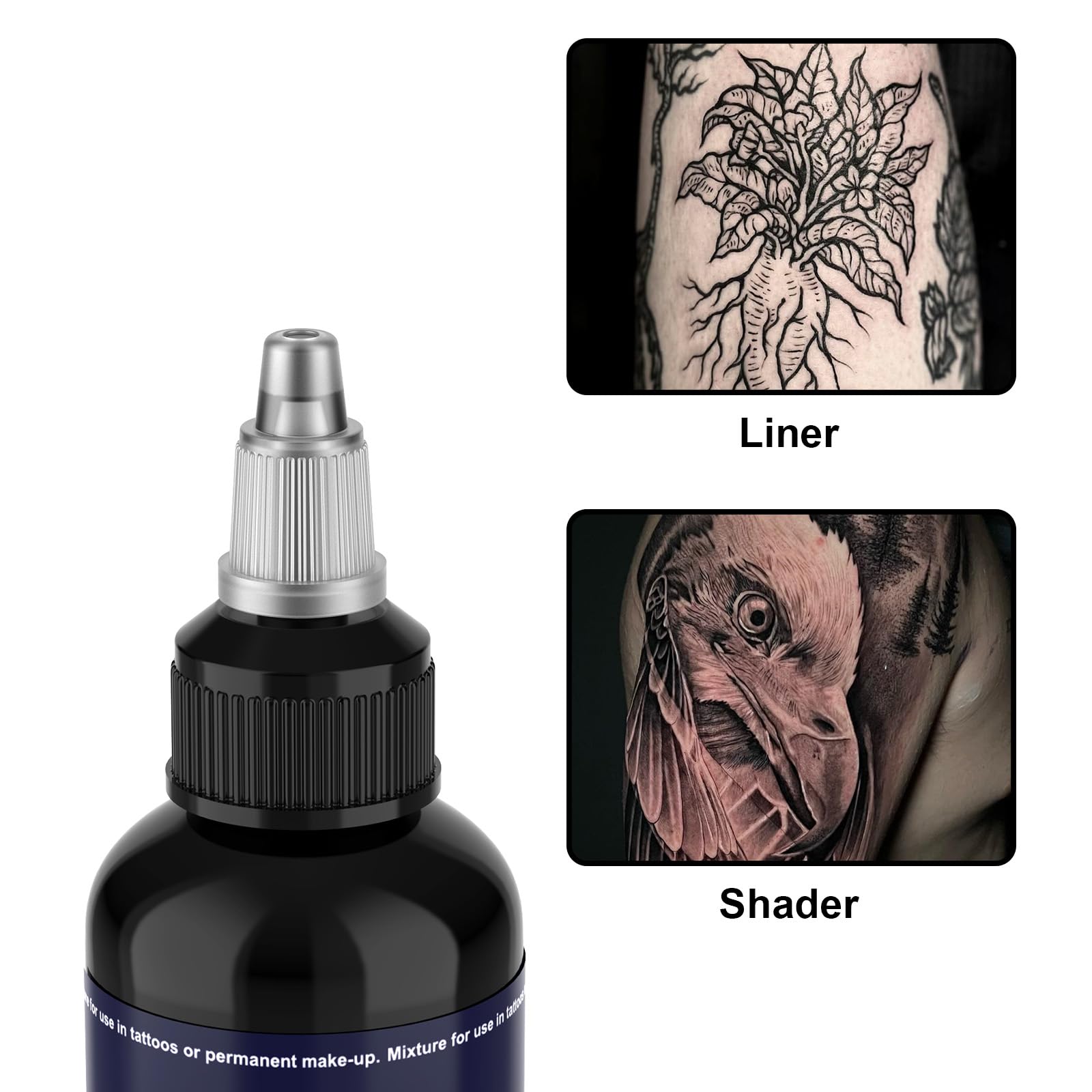 Amazon.co.jp: Nazzor Tattooインク ブラックタトゥーインク 3.4オンス