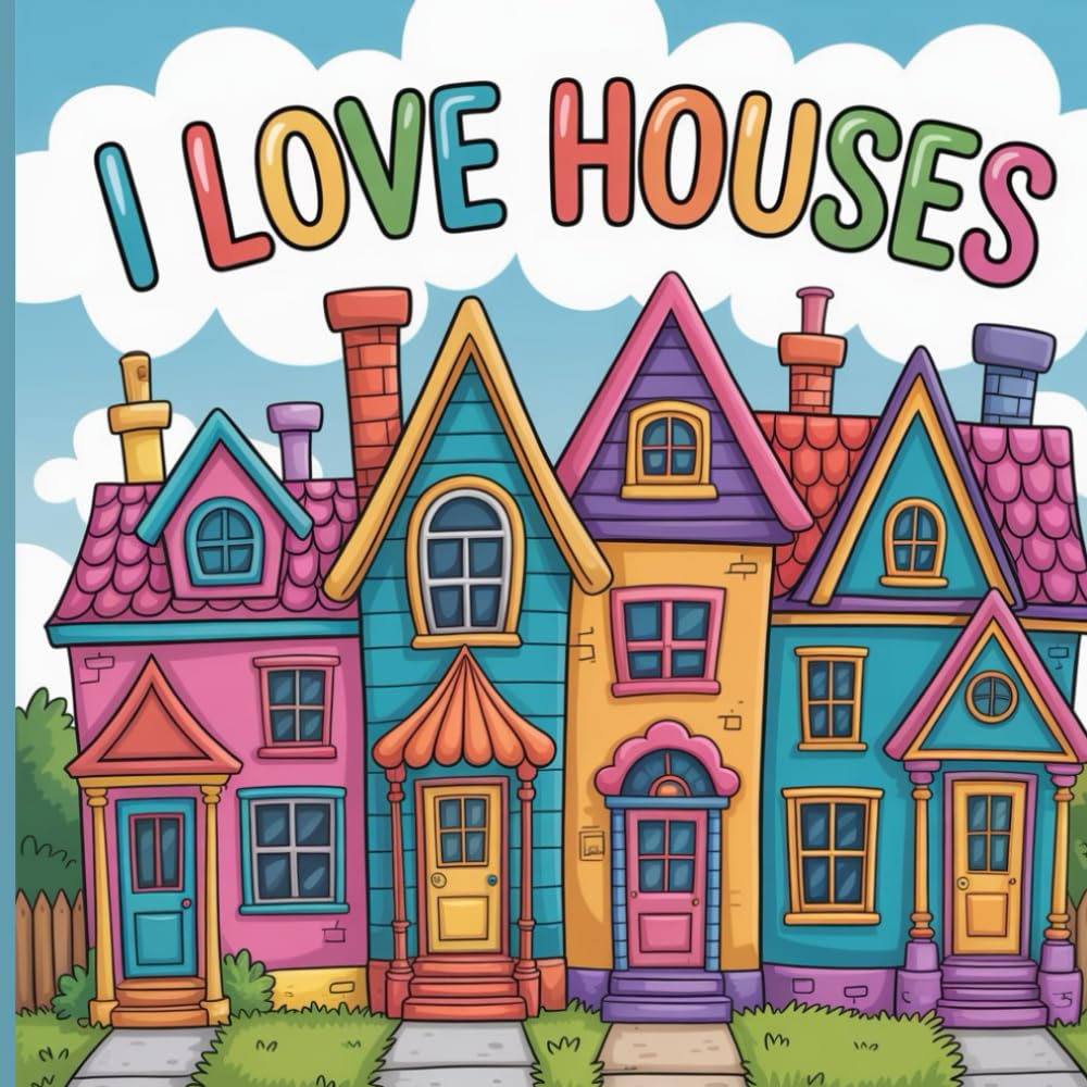 I Love Houses (April Bookies/Soft and Comforting coloring books)