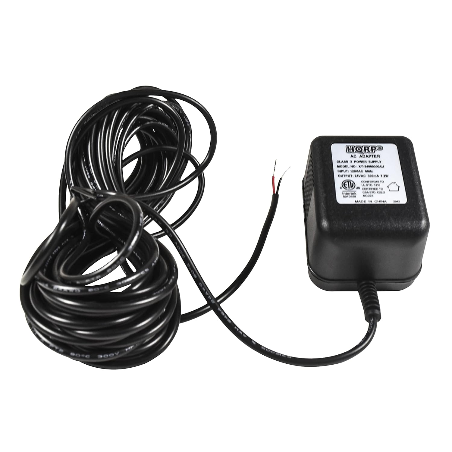HQRP 24V AC Adapter Transformer Compatible with Ring Nest August Remo+ RemoBell S Doorbell, Hive Thermostat C-Wire, 25ft Cable