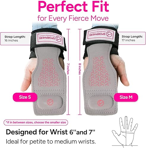 Miniatura 6 de Agarres de peso para mujer, correas de mano para levantamiento de pesas, correas de muñeca para levantamiento de pesas para mujeres, agarre de