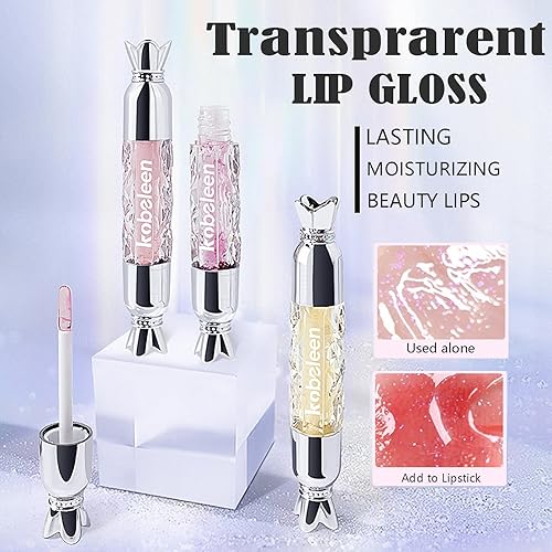 Miniatura 4 de Juego de brillo labial hidratante de 6 colores, brillo labial hidratante brillante, bálsamo labial de ácido hialurónico transparente, brillo labial
