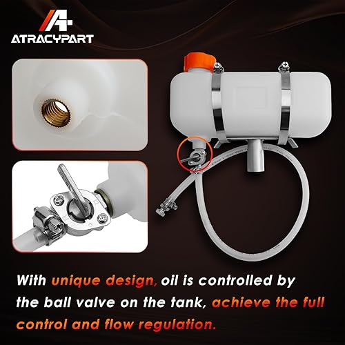 Miniatura 6 de Kit de engrasador auxiliar con manguera, compatible con la mayoría de accesorios de fresado de motosierra, como Stihl, Husqvarna, Alaskan Mill,